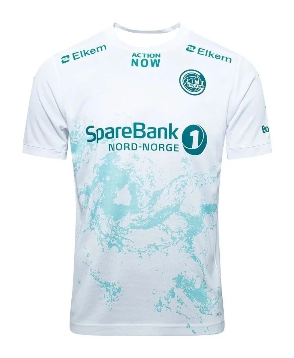 25-26 Bod/Glimt Home and Away قمصان كرة القدم تي شيرت ثلاثية الأبعاد مطبوعة قصيرة الأكمام تي شيرت رياضي نفس الكبار والأطفال