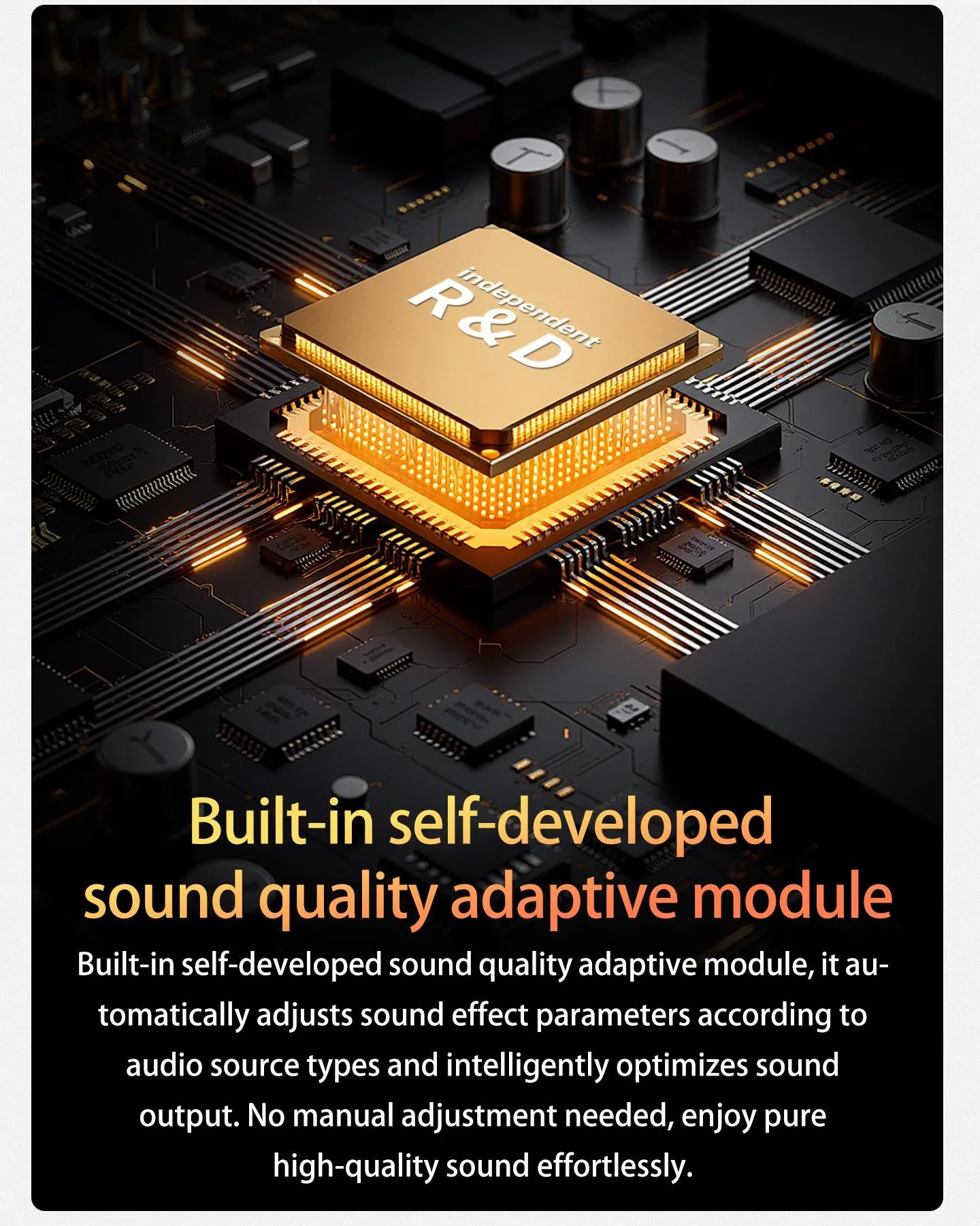 YJCO D816 High-Fidelity Digital HIFI Leistungsverstärker 300W*2 Bluetooth Verlustfreier Heim-Audio-Verstärker Galliumnitrid ACM8816 Chip – Detail 4