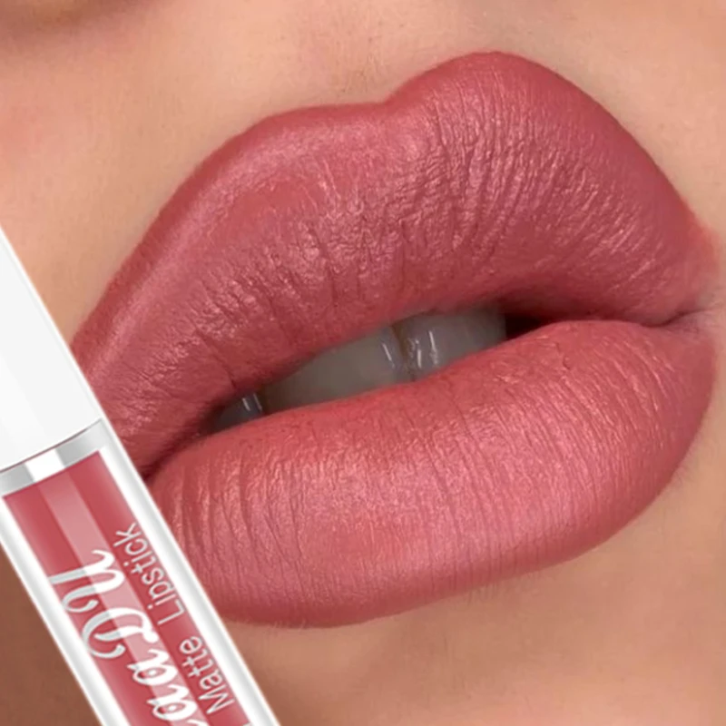 

18 Colors Matte Lip Gloss Waterproof Long Lasting NudeVelvet Liquid Lipsticks Non Sticky Cup Sexy Red Lip Tint Make Up Cosmetics