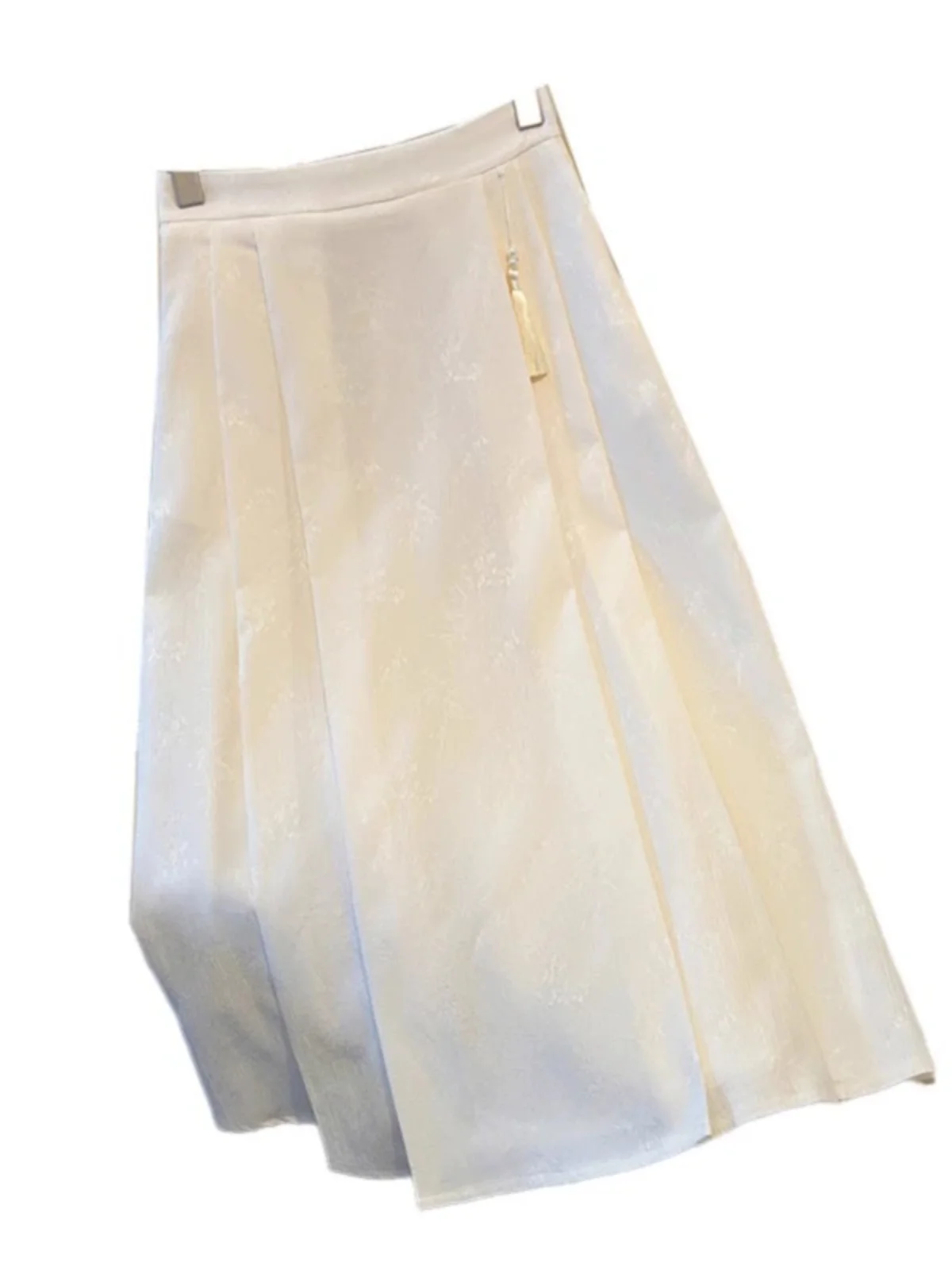 جديد الصينية Sle المطرزة ألف خط تنورة للنساء عالية الخصر التخسيس Bla شرابة قلادة f الجسم تنورة #5