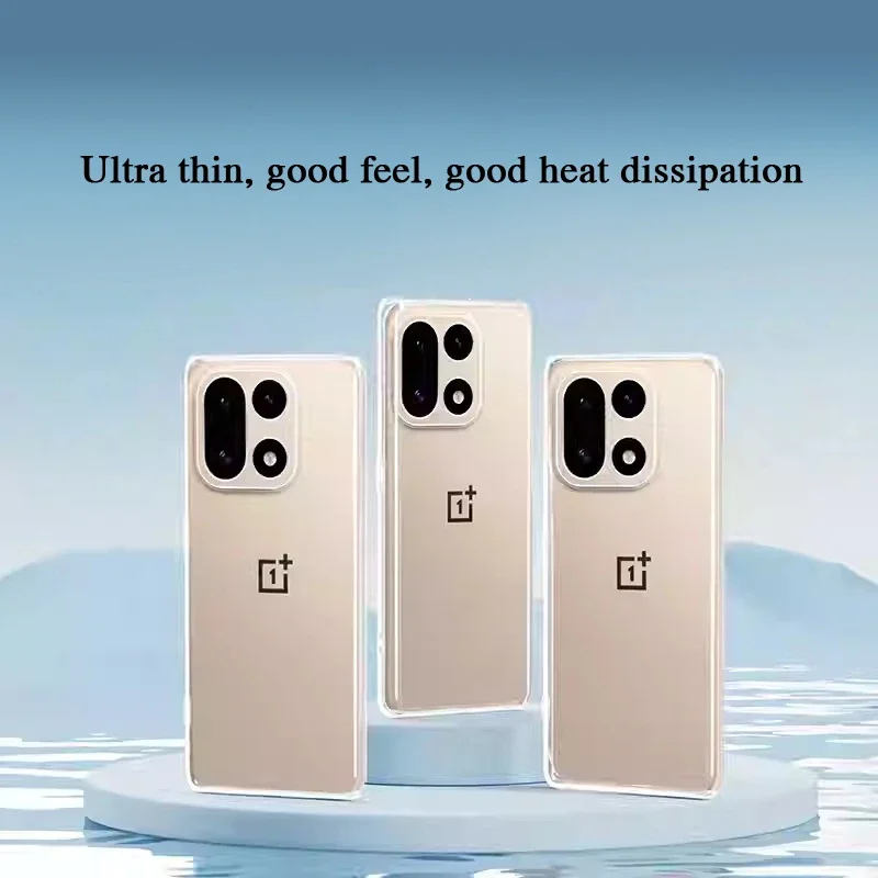 Custodie per telefoni ultra sottili antiurto per OnePlus 15 5G Silicone morbido trasparente Protezione fotocamera originale Cover posteriori sottili e semplici 1 + 15