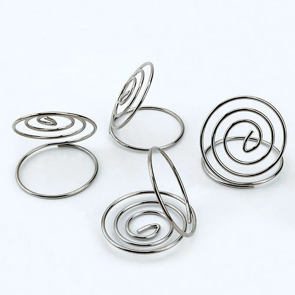 20Pcs Ring-Shaped Memo Holder Desk Clip for Wedding Party Graduation Shower Engagement Decorations Bright Color Reusable
