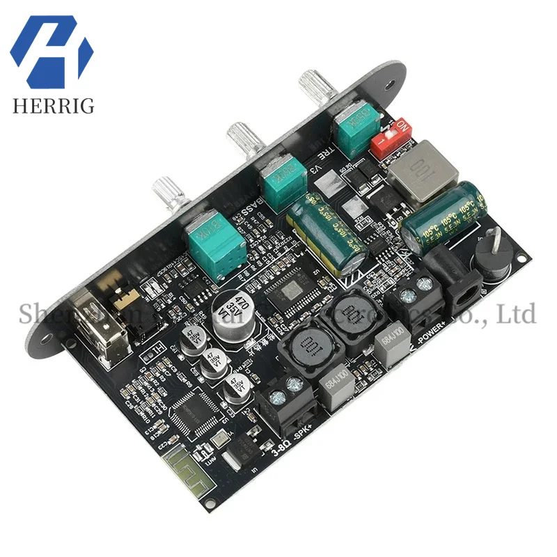 

DC9-24V mono 100W Bluetooth power amplifier board module supports APP power amplifier chip TPA3116D2 female socket