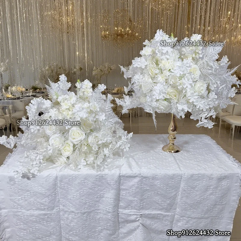 

90 см белый туман трава насос цветы свадьба кривая деко надежность на цветочный угол фон украшение пола вечерние
