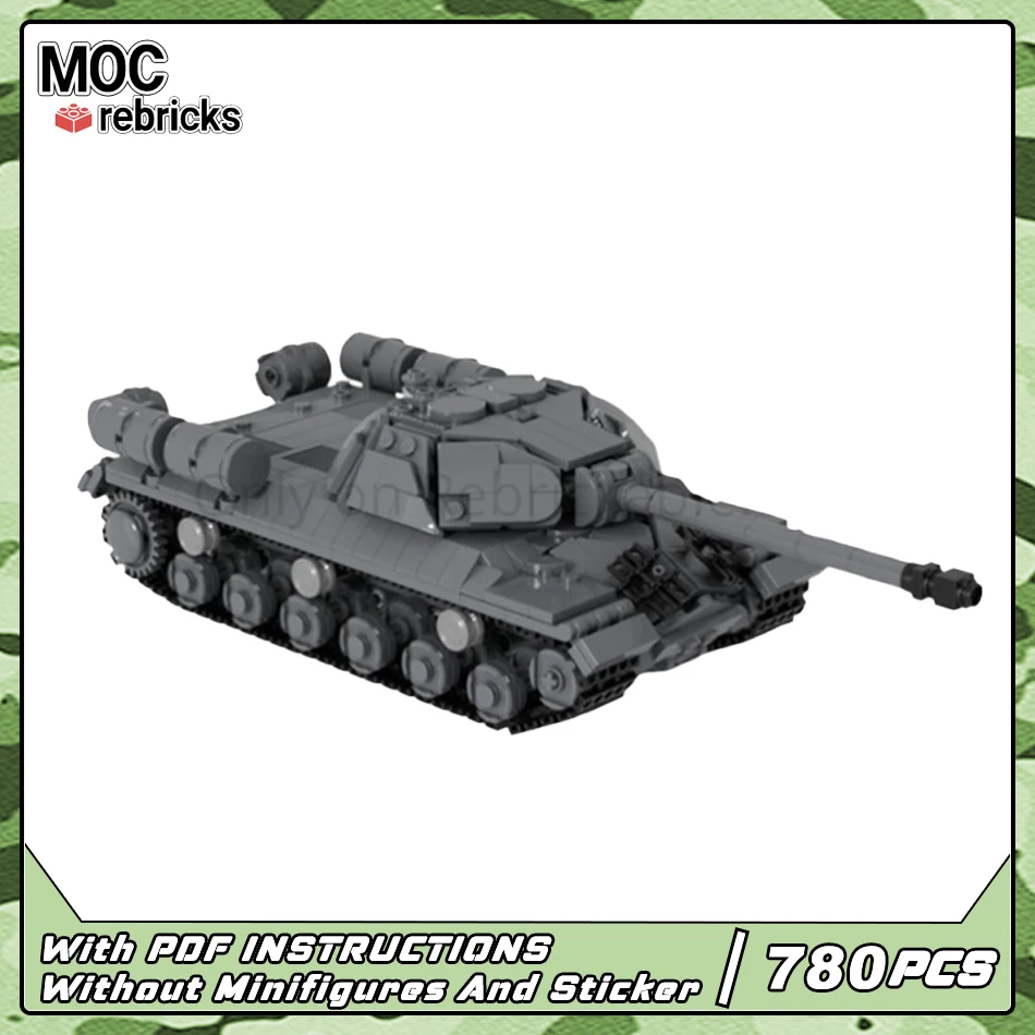 

MOC Military Series IS-3 Tank Assembling Model Tracked Armored Vehicle Building Blocks Bricks Toys Children's Puzzle Gifts