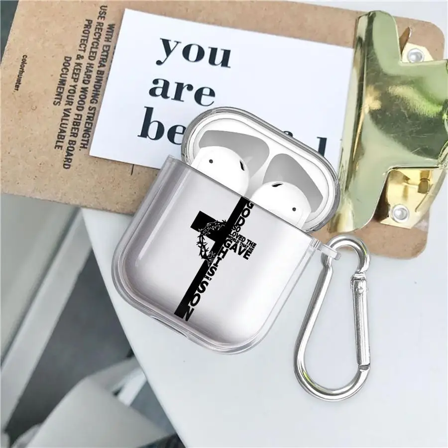 

Praying Good Luck Cross Clear Earphone Cases Cover Case For Airpods Pro2 1 4 3 Pro Pro3 2