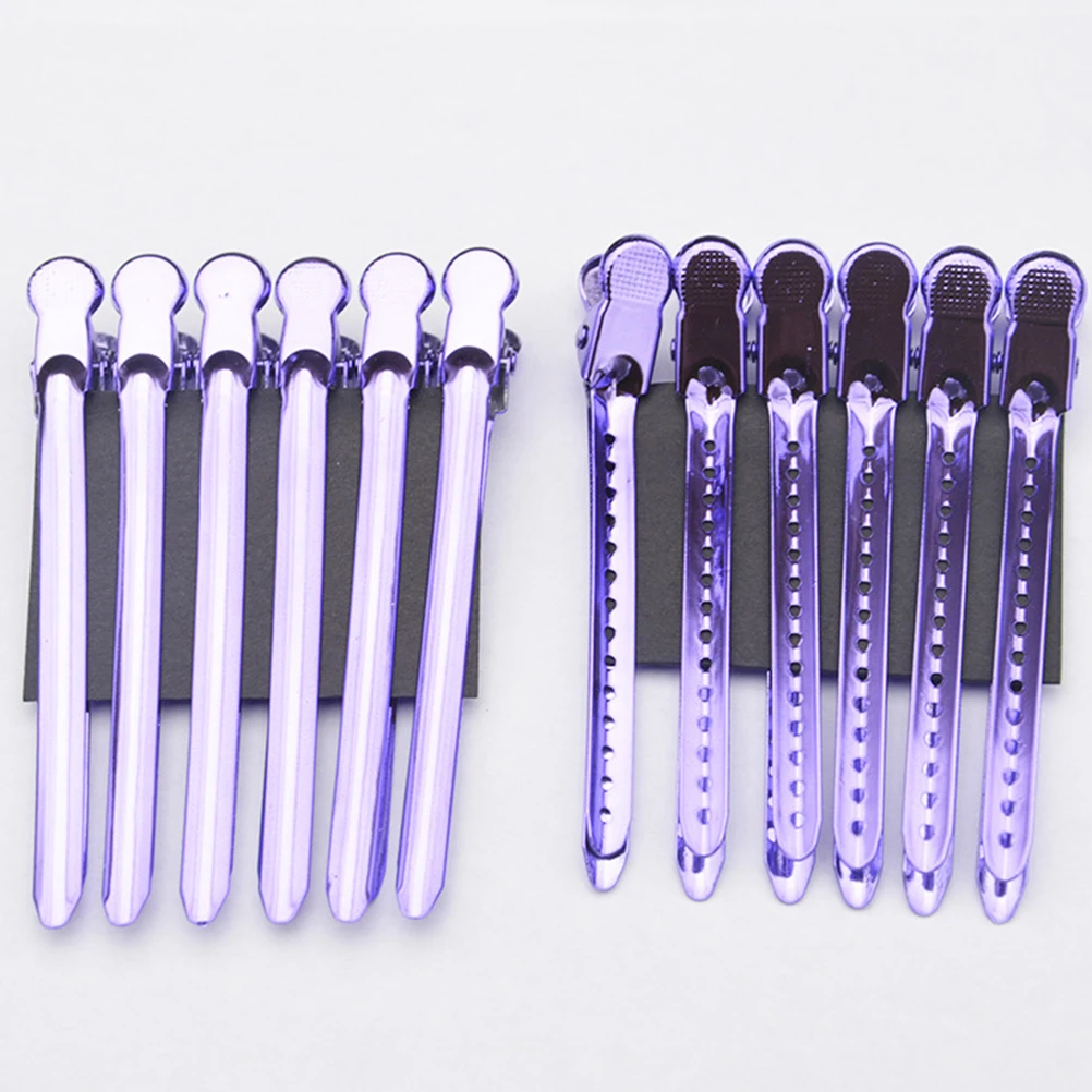 

12Pcs Colorful Hairdressing Clips Stainless Steel Hairpin Durable Safe for Haircut Styling Salon Home Use Hairdressing Hairpin