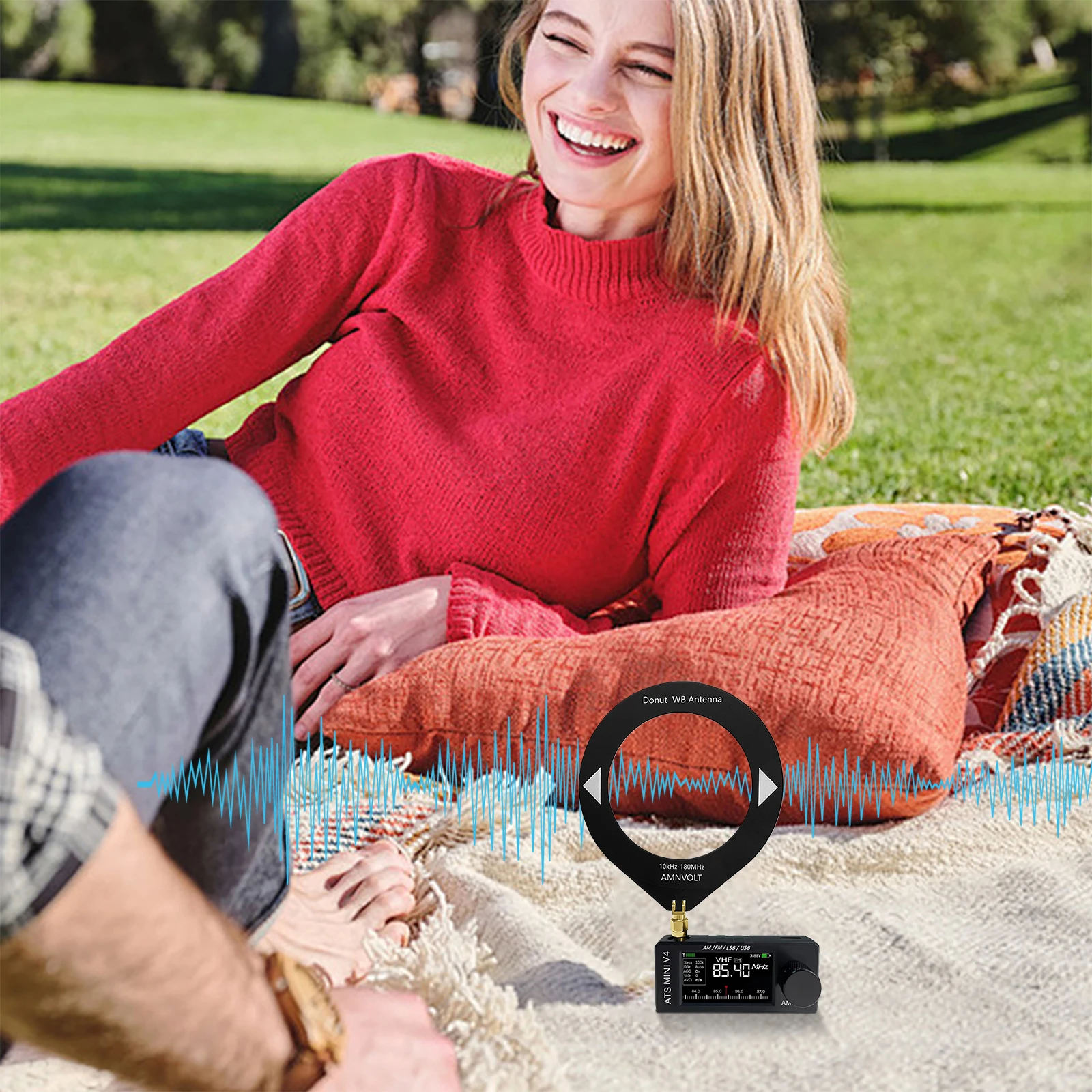 SI4732 راديو جيب صغير FM/AM/LSB/USB HF/SW/MW/VHF راديو استقبال جميع الموجات مع هوائي مضخم ضوت سماعات الأذن AM FM استقبال