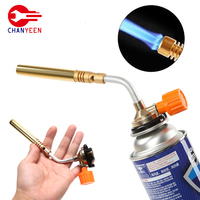 Portable Welding Gas Burner Flame Gas Torch Flame Gun Blowtorch Cooking Soldering Butane Lighter Heating Welding Accessories