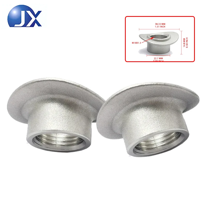 2pcs M18x1 5 Saddle Port Bung Mount Oxygen Sensor Weld Adapter Stainless Steel 304 Fastener Nut Screw