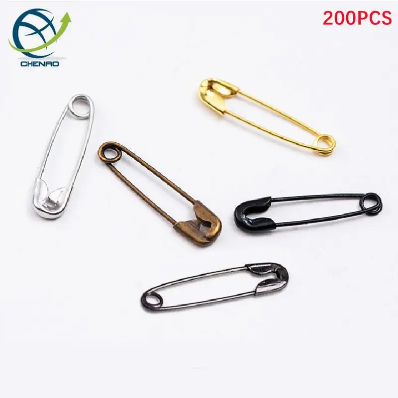 100/200Pcs/Lot 22mm Colorful Small Safety Pins DIY Mini Buckle Pin Needlework Sewing Tools Steel Safety Pin Brooch Accessory