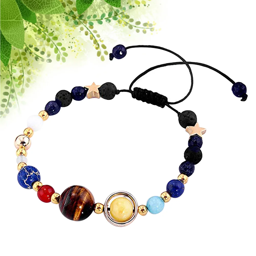 Jewlery Beads Eight Planets Bangle Solar System Bracelet Bracelets Natural Stone Miss