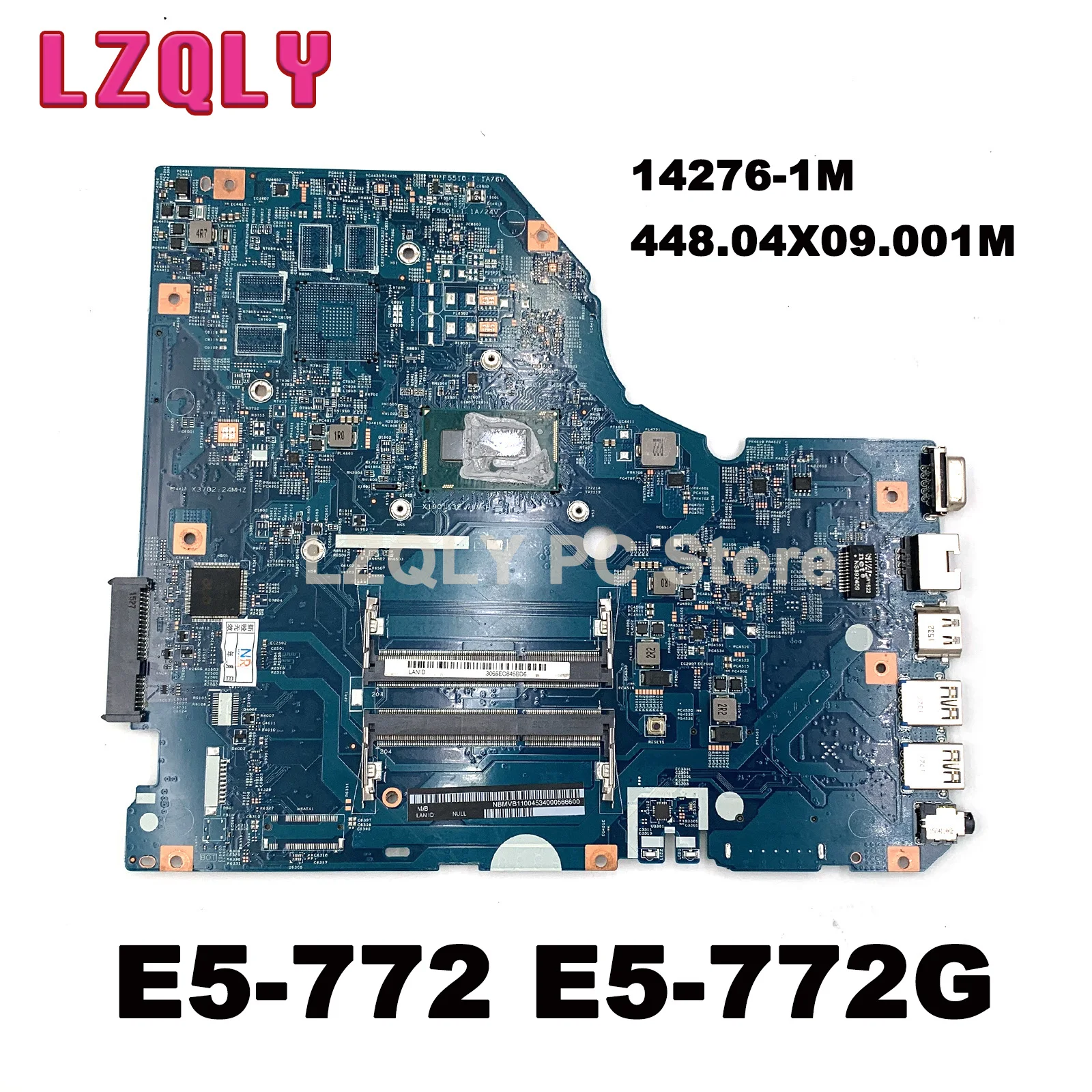 For Acer Asipre E5-772 E5-772G Laptop Motherboard 14276-1M 448.04X09.001M SR27G I3-5005U Mainboard