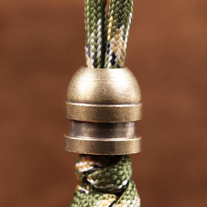 Cuentas de latón con forma de mina para cuchillos, accesorios EDC para exteriores, bricolaje, accesorios para paracord, colgantes para cordones tejidos, colgantes para linterna, herramientas de joyería