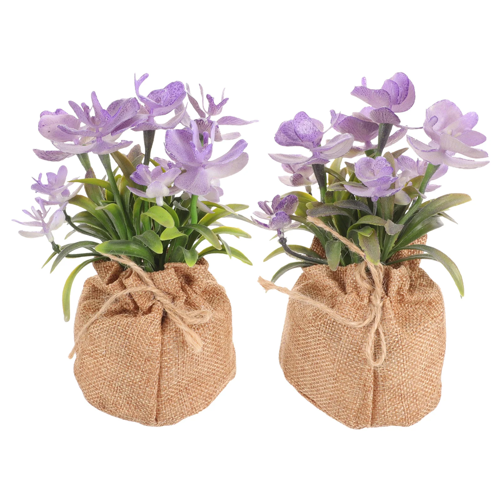 

2 Pcs Purple Phalaenopsis Ornaments Fake Orchids Artificial Potted Plants Flower Decoration Flowers Arrangements