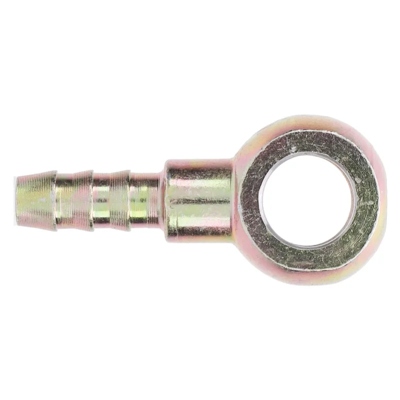 

7/16in Banjo Fittings With 8mm Barb Stainless Steel Strong Load Bearing Banjo Hose Barb Adapter Connector
