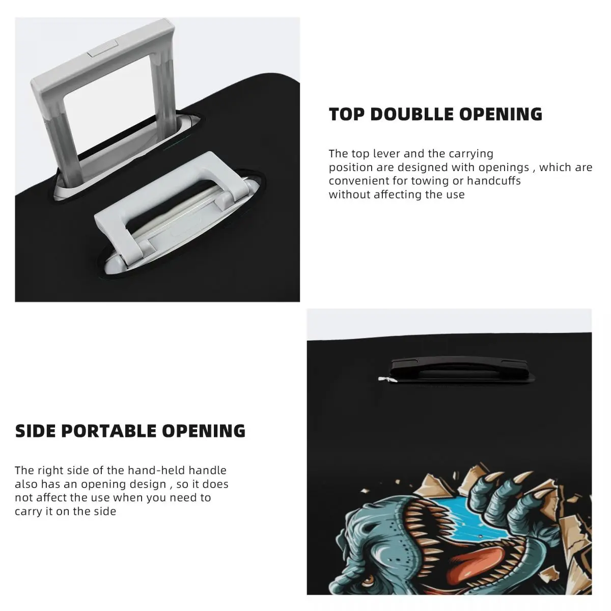 Funda de equipaje personalizada Wild T-rex Dinosaur Roars, fundas protectoras elásticas para maleta de viaje, traje para 18-32 pulgadas