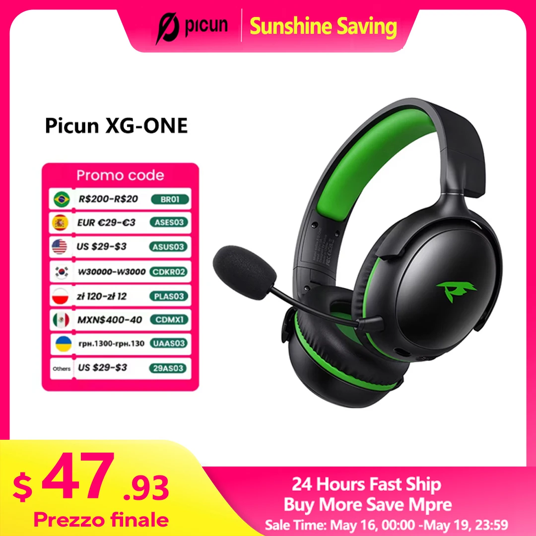 

Kofire XG-ONE Игровая гарнитура XBOX 2,4 ГГц с микрофоном ENC Накладные наушники 53 мм Динамик 3D Звук ПК PS4 PS5 Опции Игровая музыка