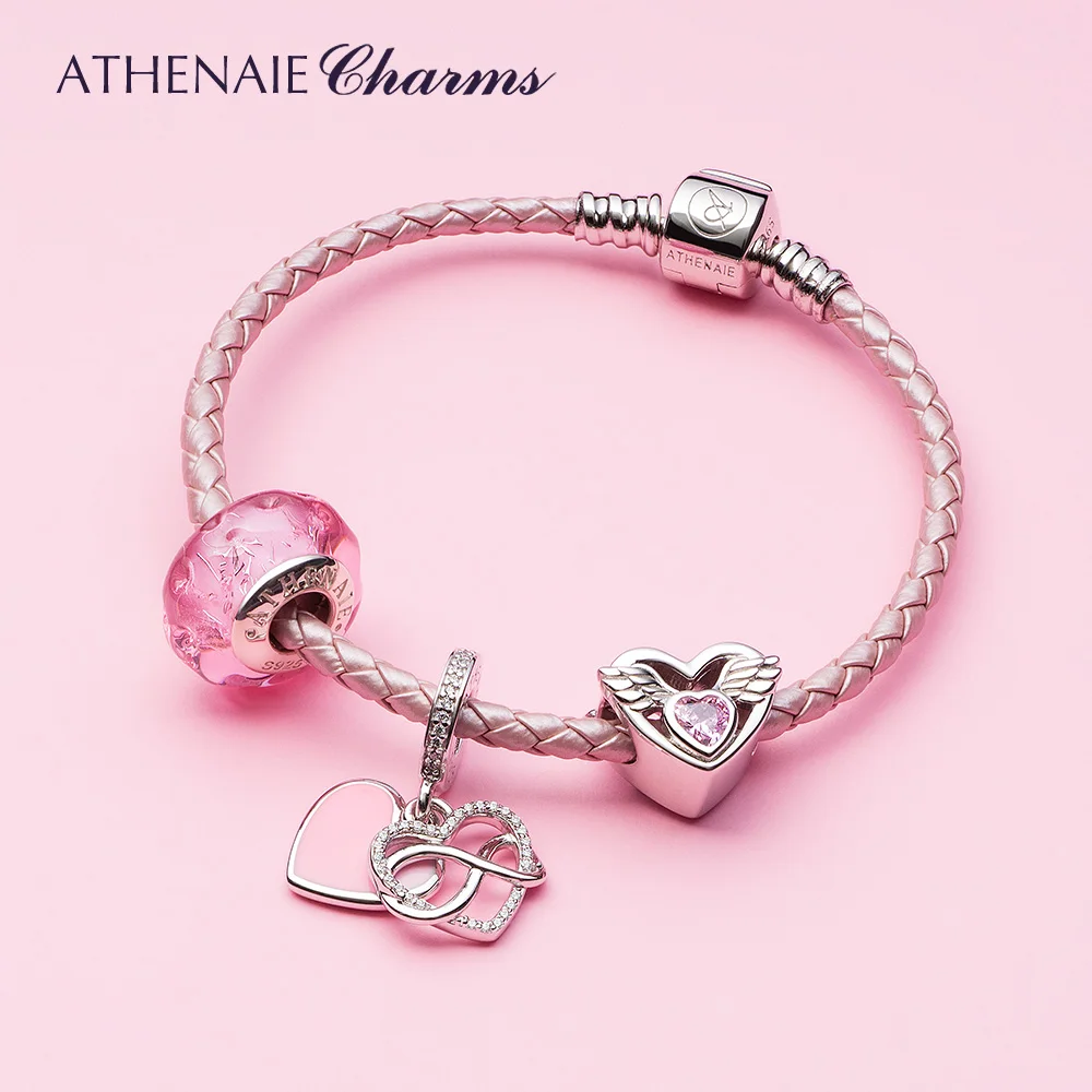 ATHENAIE Pink Polka Dot Murano Glass Charm Bead fit European Bracelets Perfect Gift for Women, Memorable Occasions Jewelry image 5
