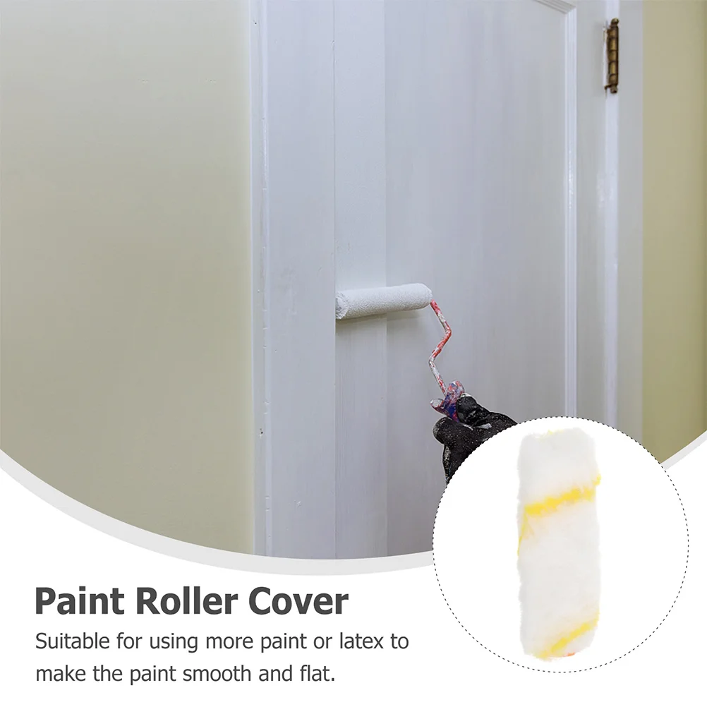 10 Pcs 4 Inch Paint Roller Rollers House Painting Supplies Nap for Frame Home No Dead Ends Kit Polyester Tool Cover Covers