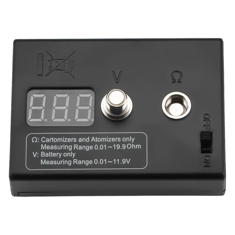 LED Digital Ohm Meter Coil Voltage Measuring 0.01-19.9Ω High Precision Resistance Tester For EGO 510 808D M7 M8