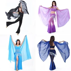 Belly Dance Chiffon Veil Shawl Scarf Women Hip Wrap Belt Dancer Skirt Show Costumes for India Stage Performance Dancing Veils