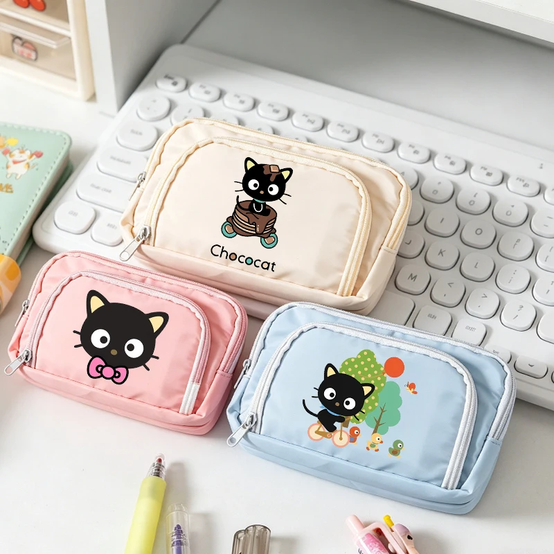 Пенал-sanrio-chococat-для-школьников-аниме-мультяшный-с-несколькими-карманами-милый-большой-вместимости-органайзер-для-канцелярии