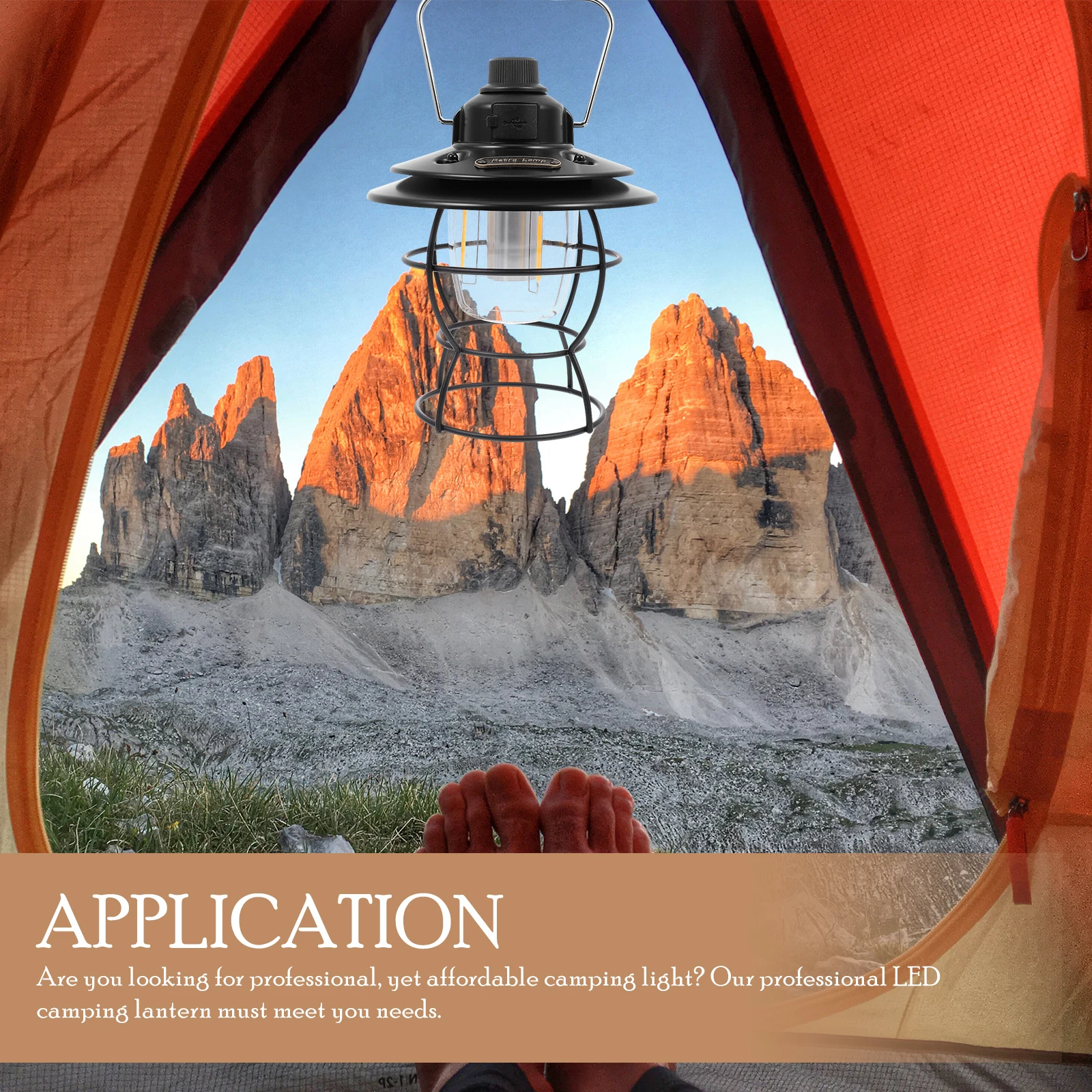 

Vintage Camping Lantern LED Illumination Strong Build Quality Low Power Consumption for Outdoor Adventures Emergency Situations