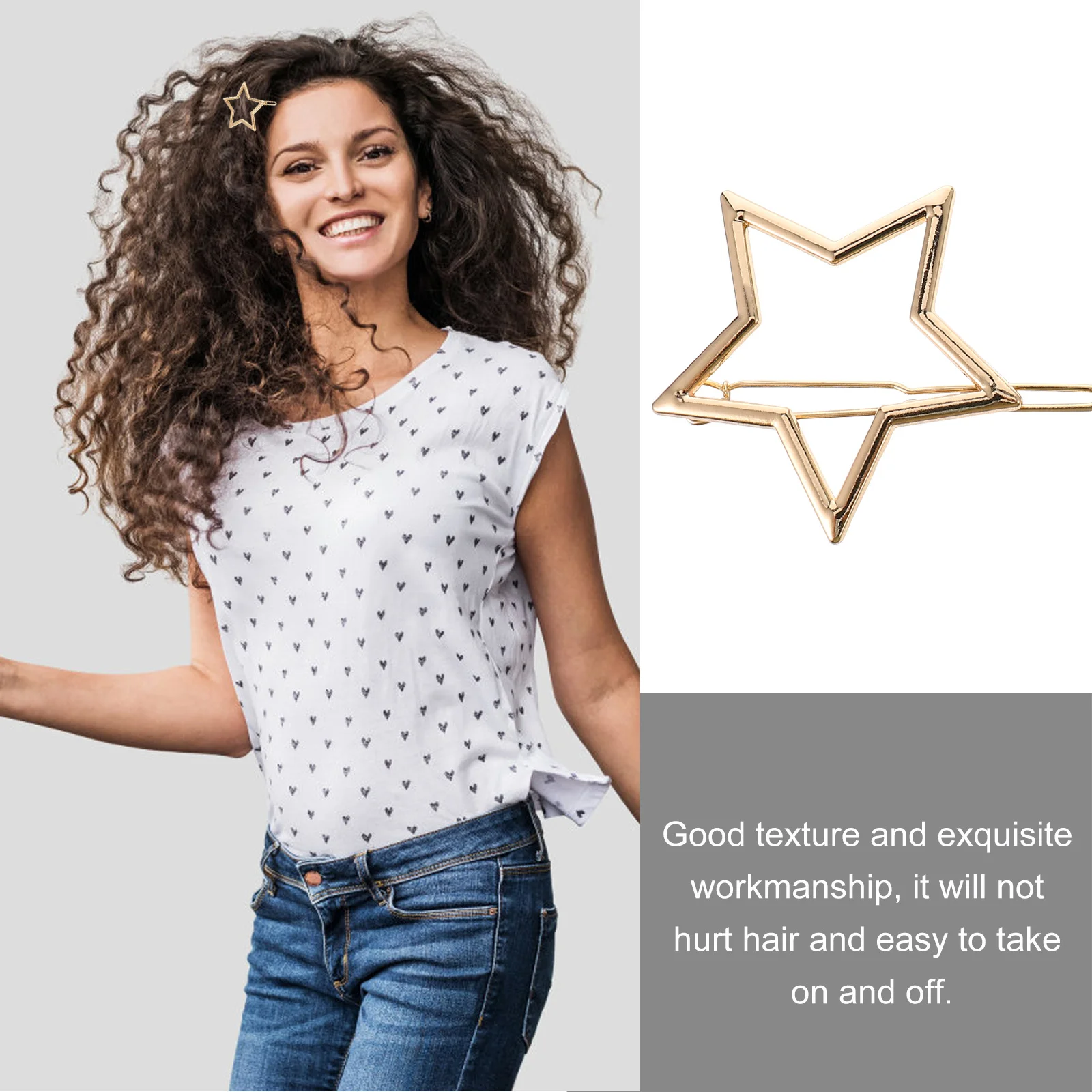 

8Pcs Alloy Five-Pointed Star Hairpins Exquisite Hair Clips Romantic Hair Accessories for Girls Versatile Styling