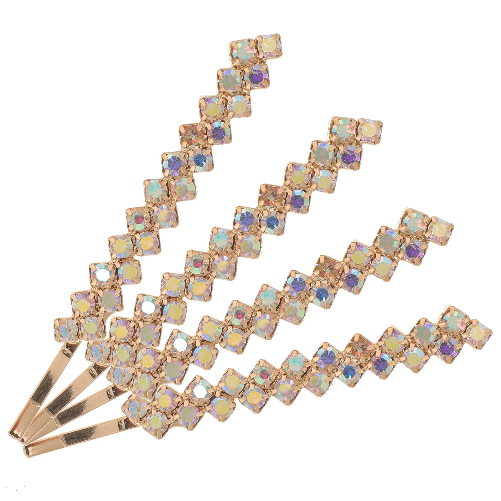 

1Set Crystal Rhinestone Hairpins Fashion Metal Bobby Hairpins for Weddings Parties Dances Stylish Woman Hair Clip