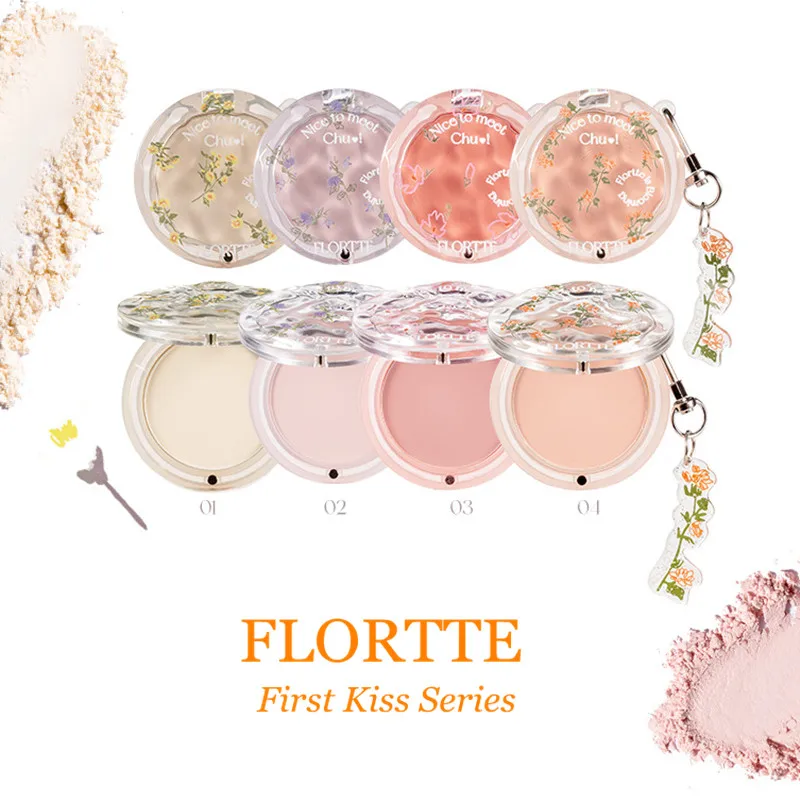 FLORTTE New Arrival Blush Makeup Palette Orange Peach  Rouge Natural Brightening Cream Powder Cheek Tint Contour Cosmetic