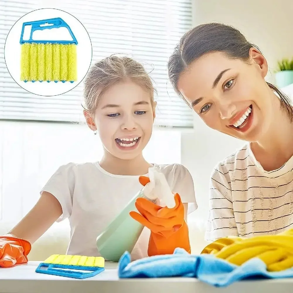 Cepillo para limpiar persianas, cepillo desmontable y lavable para eliminar el polvo de las persianas, cepillo para limpiar el polvo del hogar para ventanas y persianas