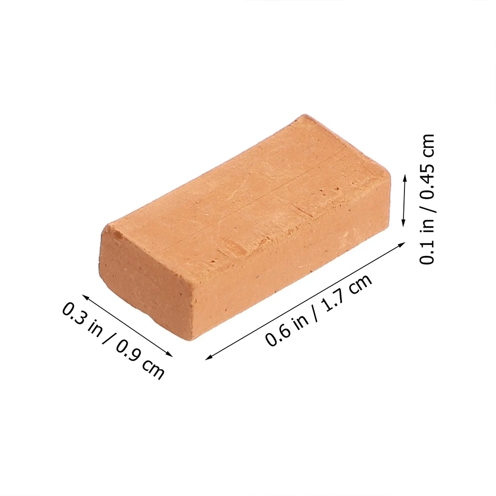 

200 Pcs Mini Bricks Pretend Miniature Model Sand Table Construction Wall Brown Child