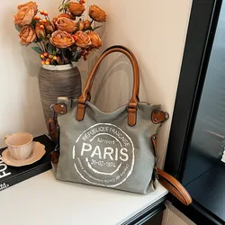 Women's Canvas Tote, Casual Shoulder Strap Bag, Travel Tote, Top Handle Strap Yoga Mat Buckle Tote Bag Suitable for gym, work