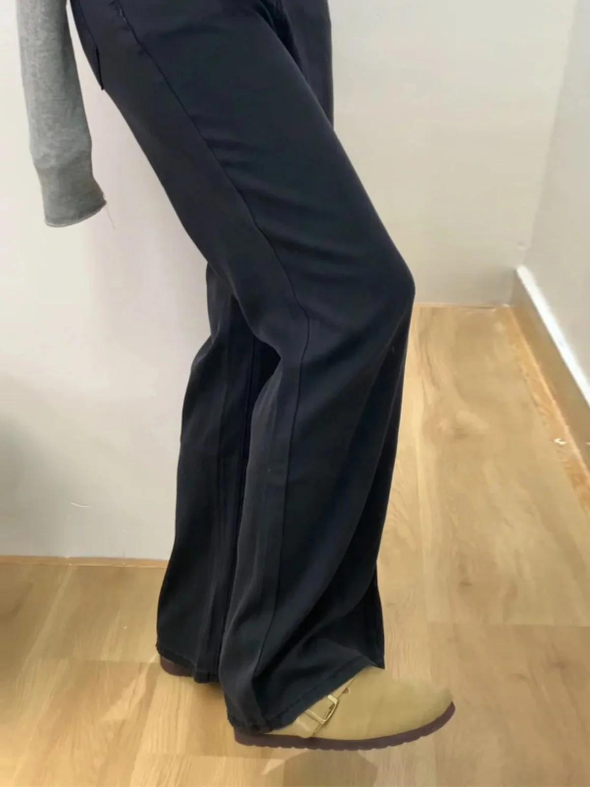 plus Size Bla Denim Flared Pants High Waist Autumn Collection Women's Faion Anti-Wrinkle Cotton Stretch Jeans Loose Fit