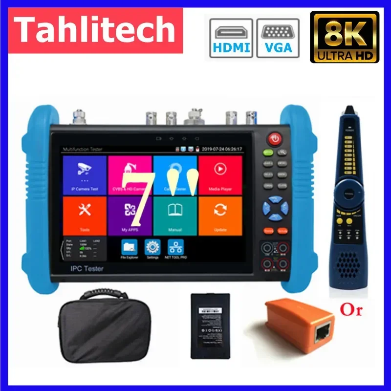 IPC-9800MOVTADHS Pro Tester IPC Obsługuje kamerę IPC 8K i VGA 8MP AHD CVI TVI Test Wifi Tester kabli PTZ HDMI PoE Tester CCTV