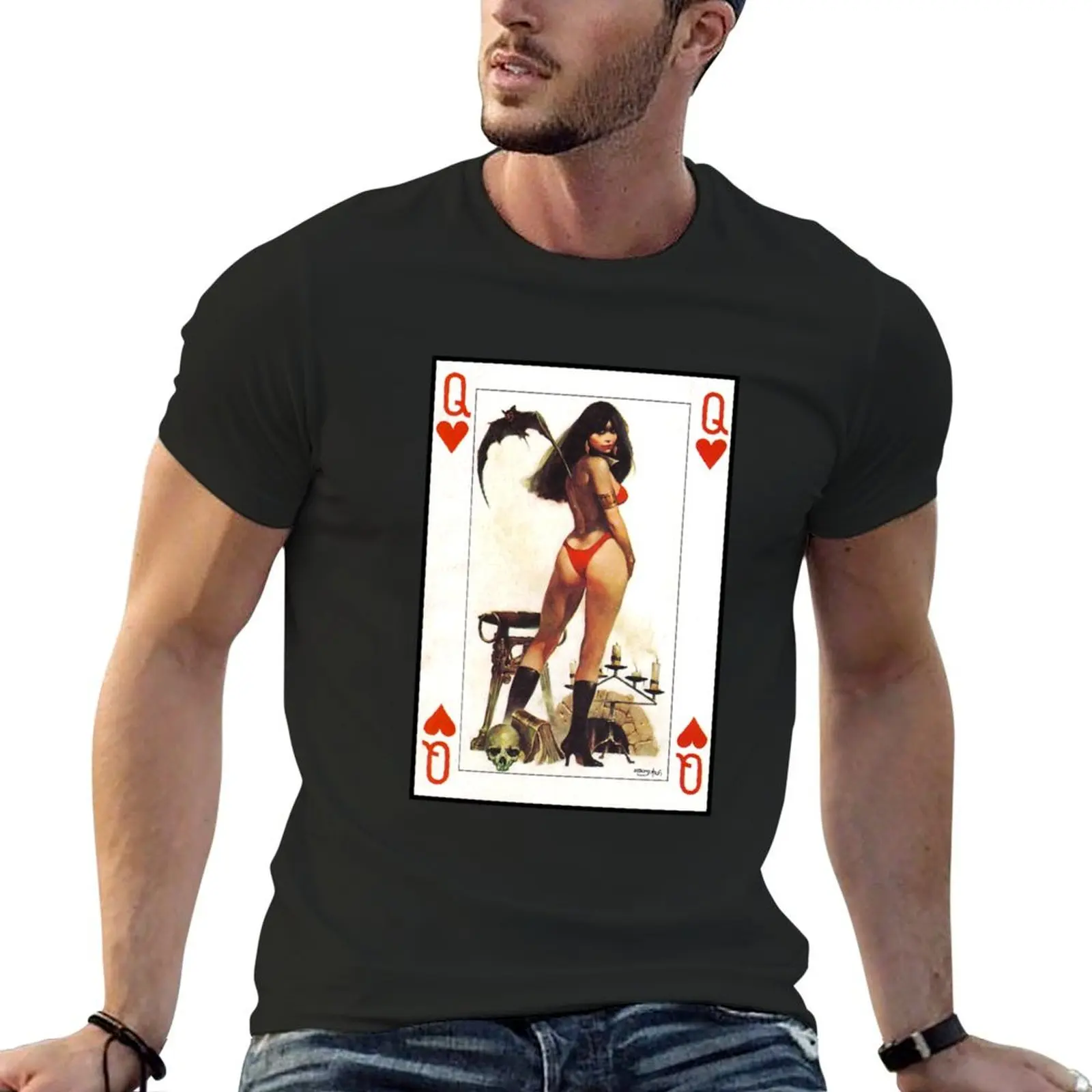 

ANOTHER GREAT VINTAGE VAMPIRELLA QUEEN OF HEARTS! T-Shirt Short sleeve tee sublime for a boy Short sleeve tee men