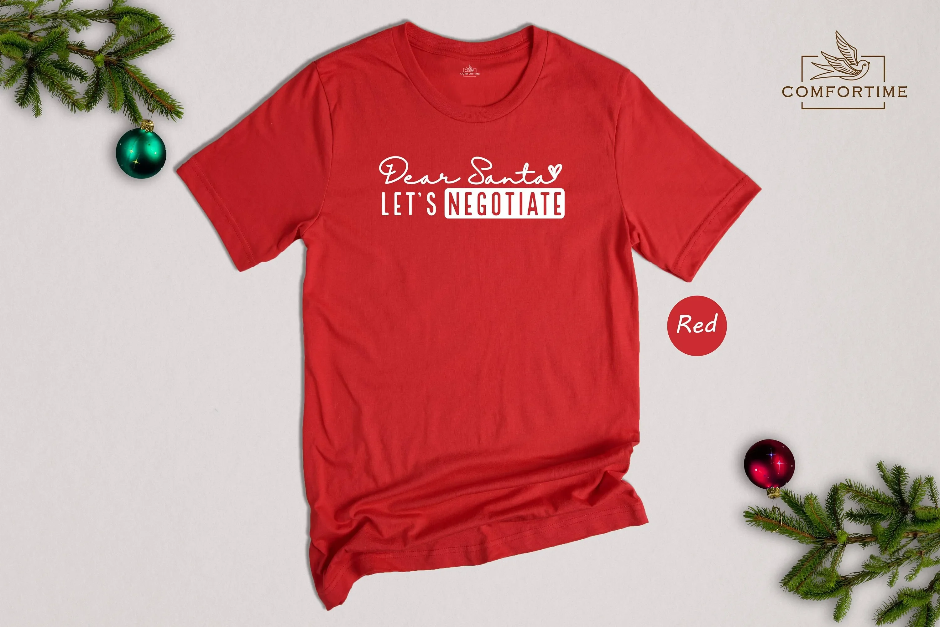 Dear Santa Let s Negotiate T Shirt Funny Xmas Sarcastic Humorous Christmas Party