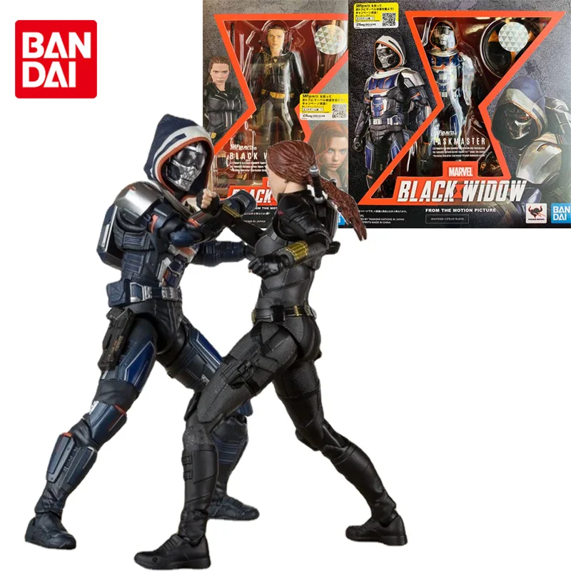 Bandai Genuine SHFiguarts Marvel  Anime Figure Black Widow Action Figure Toys for Boys Kids Children Birthday Gifts Collectible