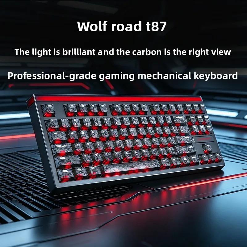 Key Hot Swappable Custom Mechanical Keyboard Tri Mode Bluetooth G Wireless Rgb Backlight Mah Battery Transparent Keycaps