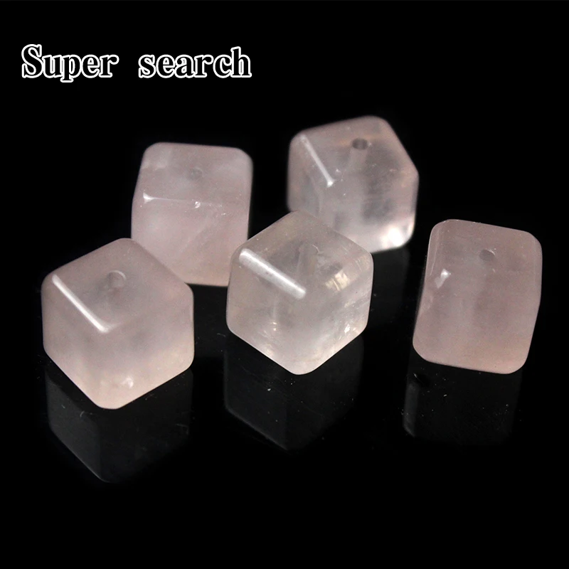 Natural Single Powder Crystal Cube Bead Clear Quartz Stone Beads For Jewelry Making Diy Bracelet Necklace Earring Accessory