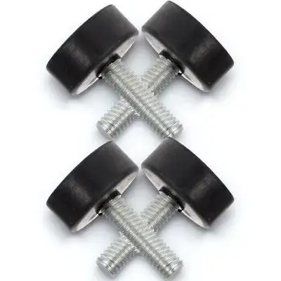 4pcs Adjustable Rubber Feet Furniture Levelers 25mm M8 Screw Heavy Duty Non Slip Shock Absorption Table Leg Protectors