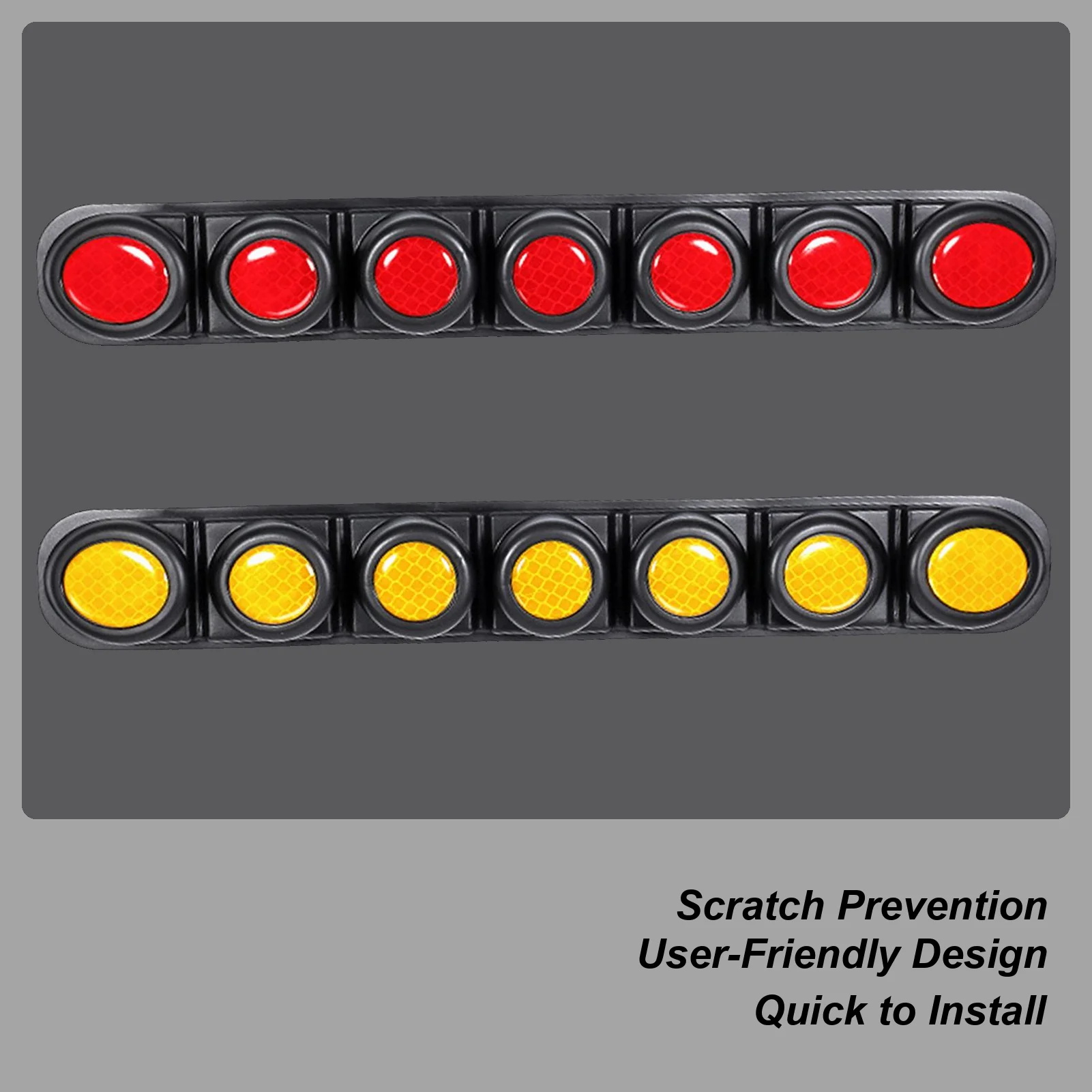 

Reflective Decals For Cars 2 Pieces Foldable Bumper Protector Warning Reflective Stickers For Car SUV Truck Motorcycle Front