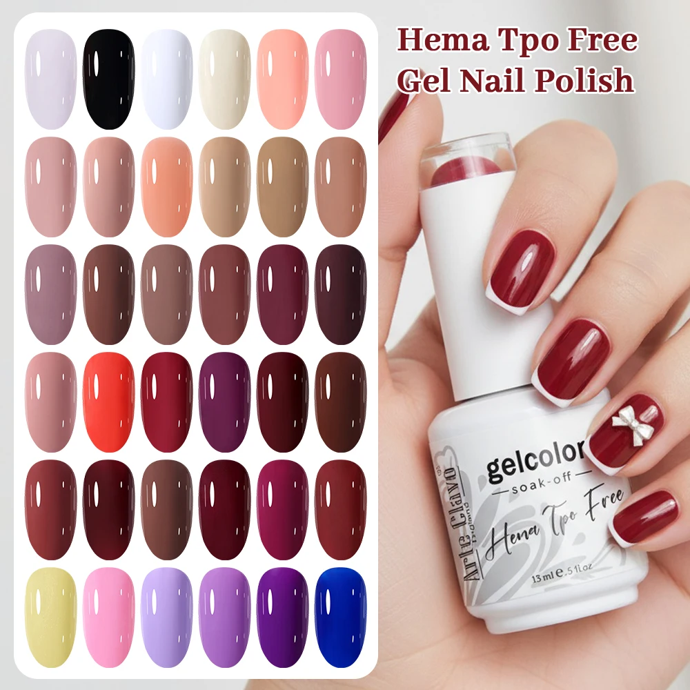 Arte Clavo Hema Tpo شتاء مجاني رائع لون هلام طلاء الأظافر شبه دائم نقع قبالة الأشعة فوق البنفسجية LED هلام الورنيش مانيكير مستلزمات الأظافر
