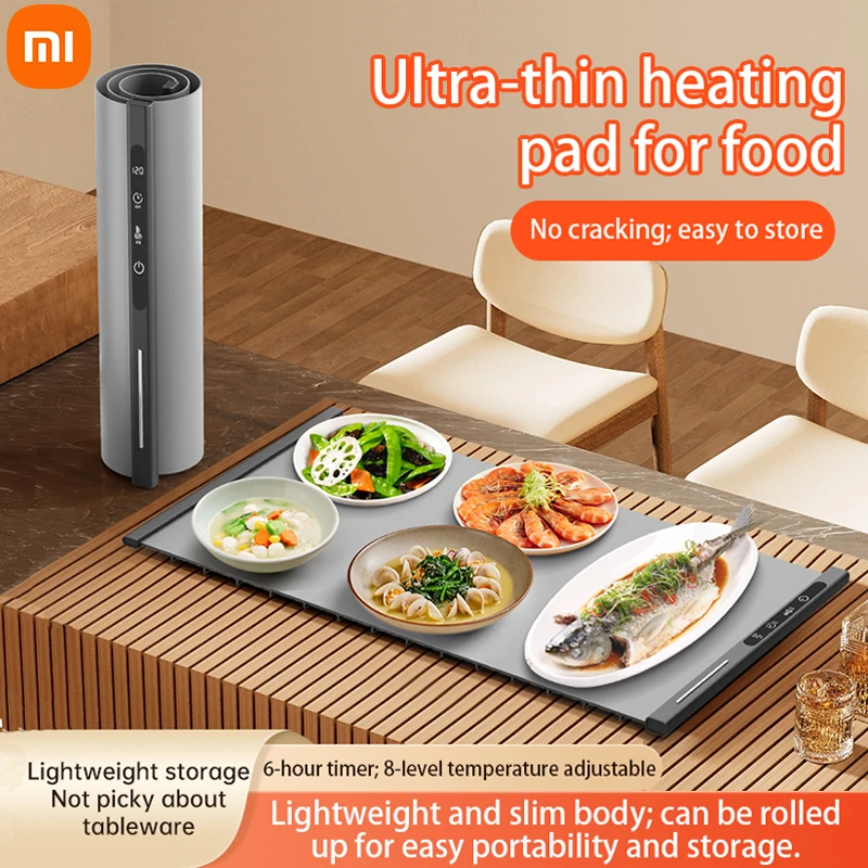 

Электрическая подогревательная тарелка Xiaomi Youpin, складной поднос для подогрева еды, подогревающий коврик, 8 режимов, портативный согревающий поднос с быстрым нагревом