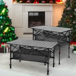 Outdoor Picnic Portable Folding Table Camping Kitchen Foldable Lifting Backpacking Equipment Lightweight Tourist Nature Hike