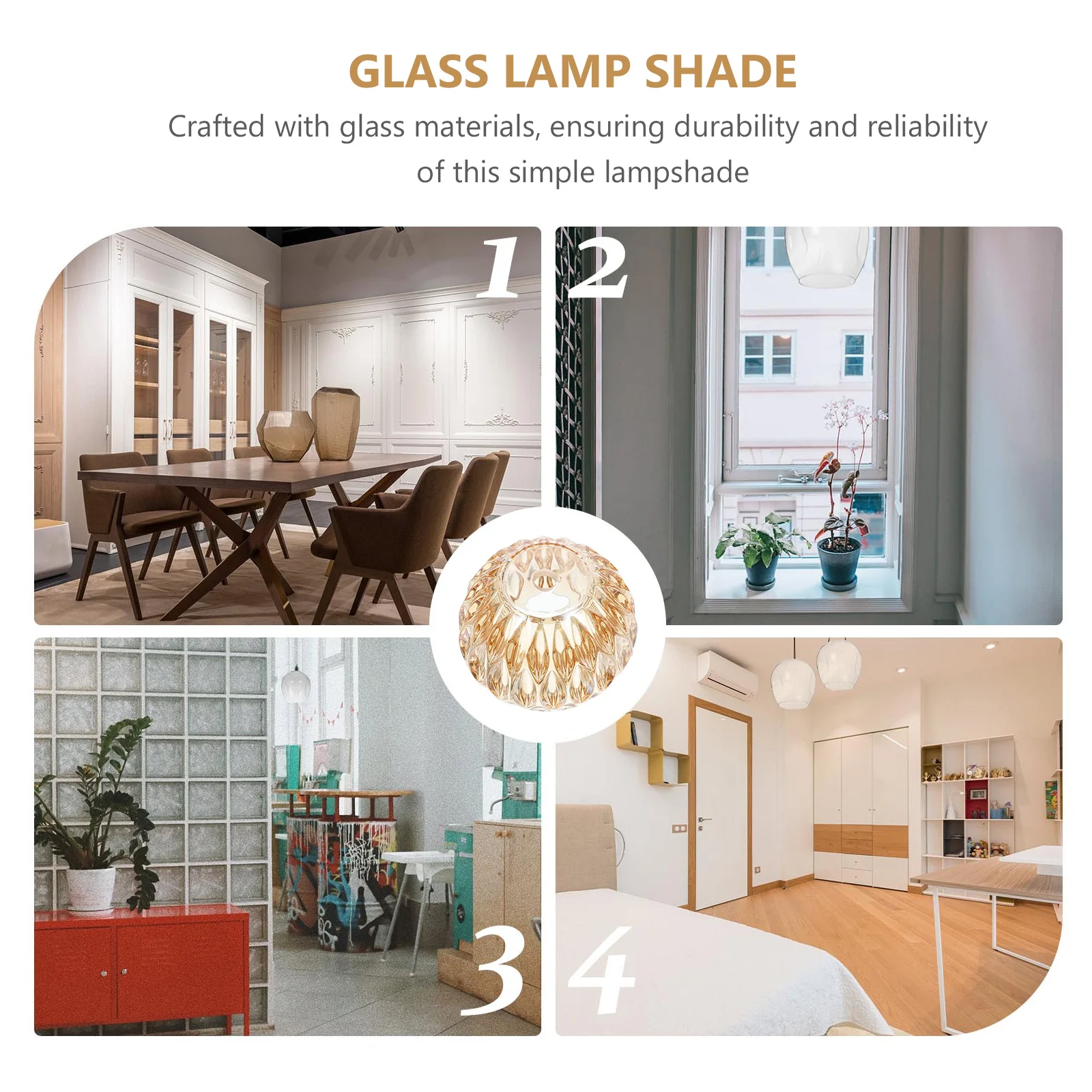 

Glass Lampshade Decor Small Lamp Cover for Reading Light Wax Melt Lamp Home Indoor Decoration Elegant Simple Style Versatile Use