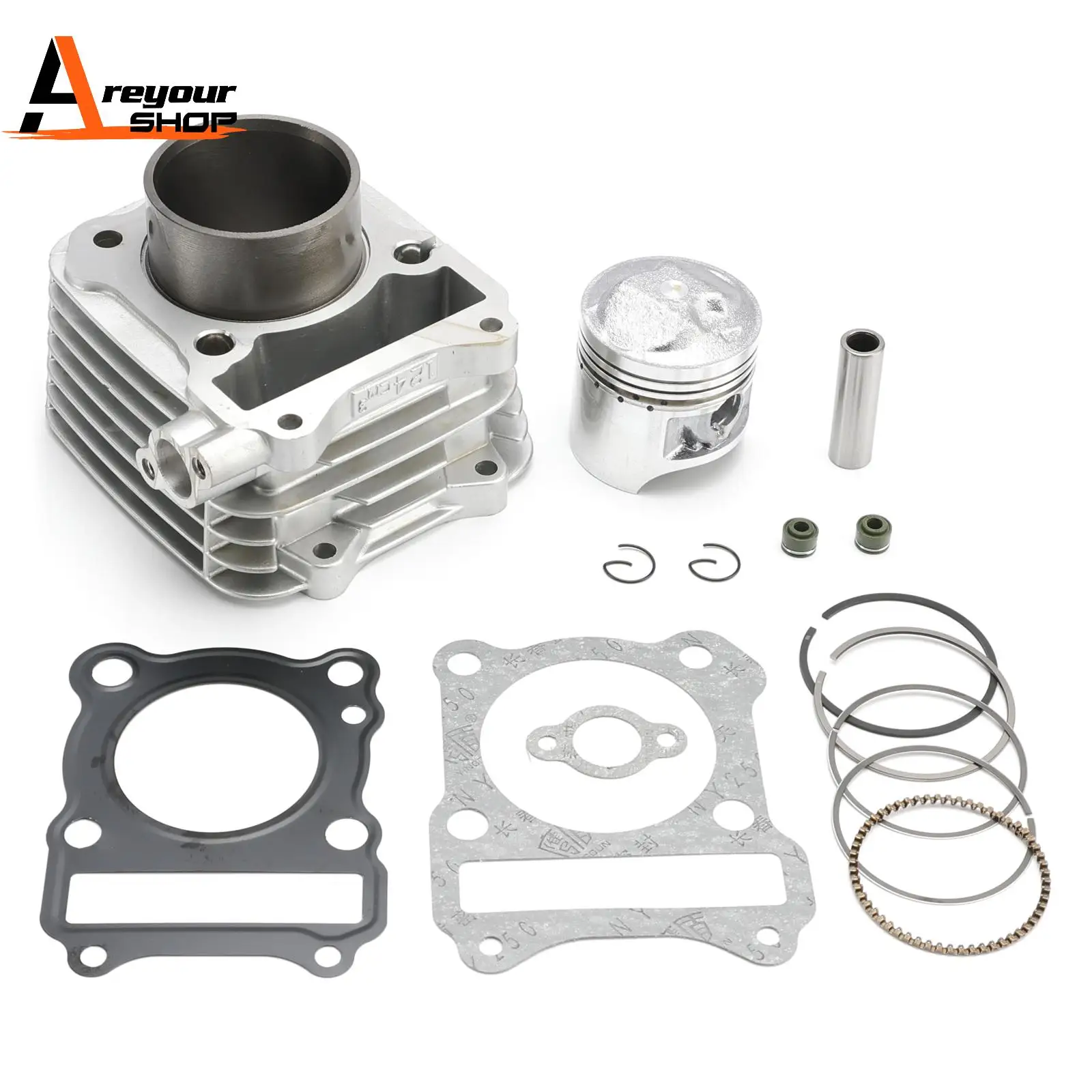 Stock Bore Cylinder Piston Top End Rebuild Kit for Suzuki DR-Z 125 125L 2003-2022