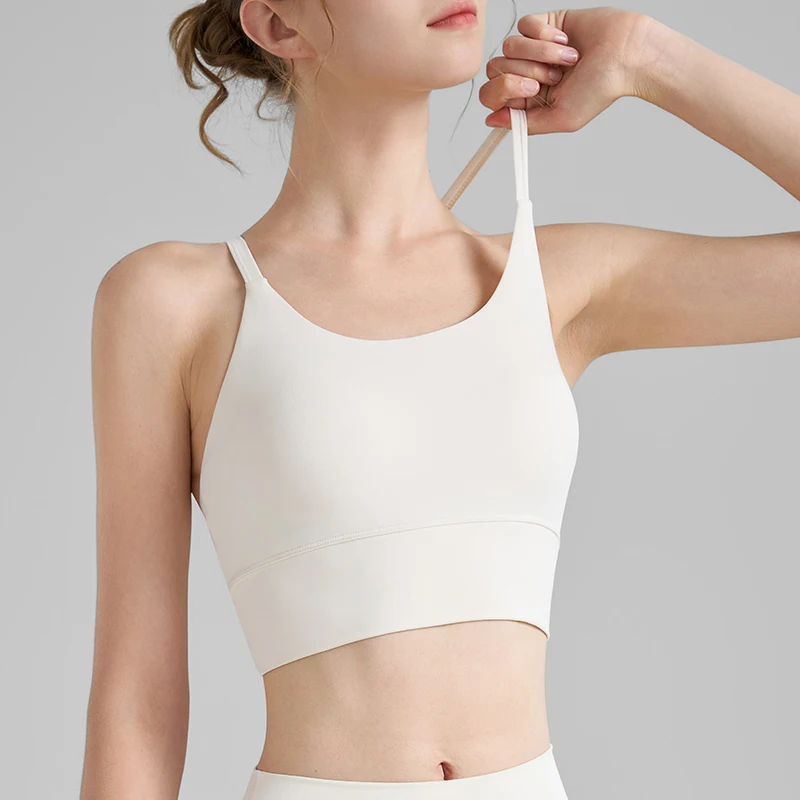 

Xlwsbcr Droplet-Shaped Back Sports Bra Women's Underwear Fixed Cups Shockproof Running Bra Gym Push Up Lingerie Yoga Fitness Bra