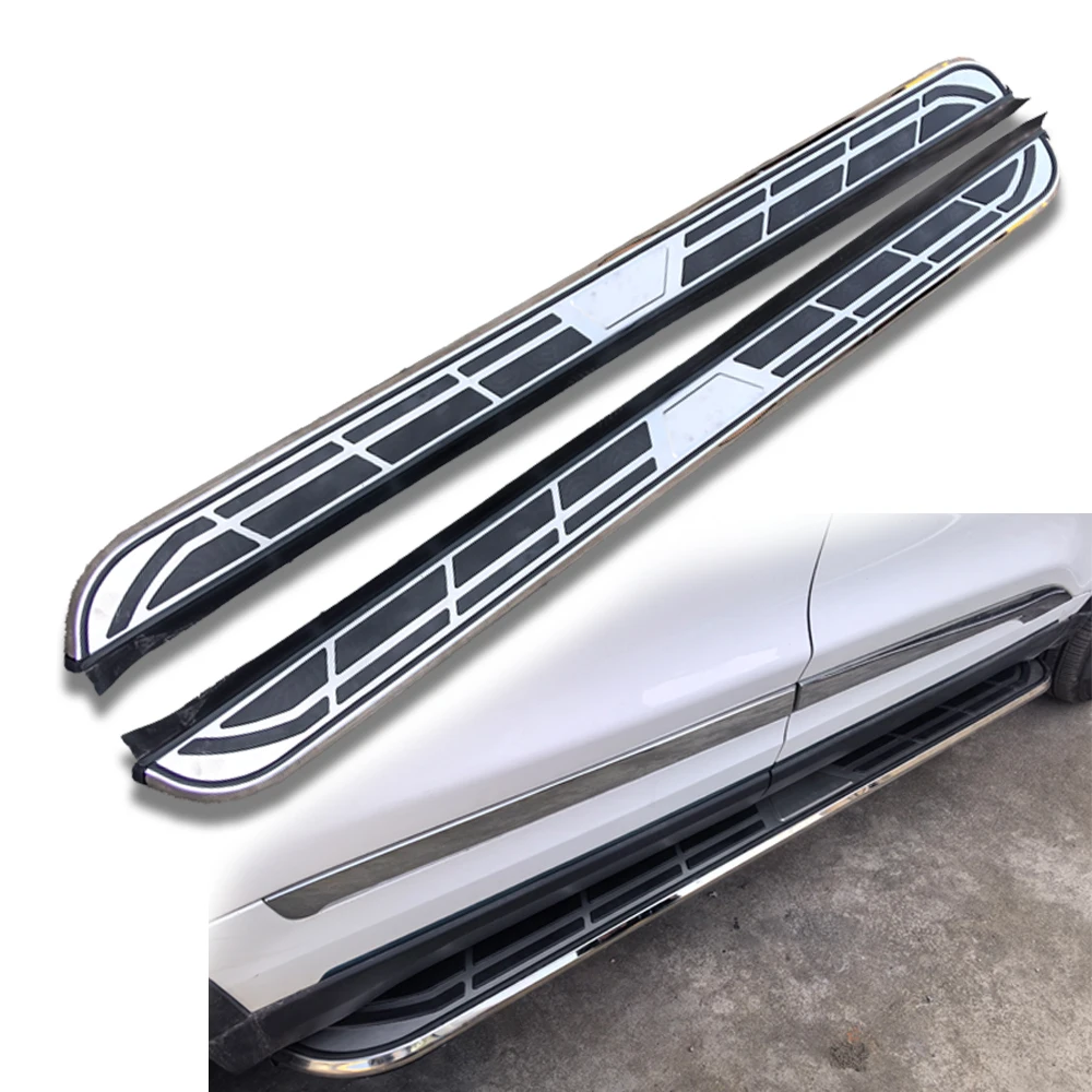 2pcs fit for Toyota Highlander Kluger 2014-2019 Side Step Running Board NerfBar Aluminium Pedal Accessories (with Brackets)